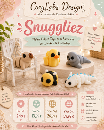 Snuggliez Fidget Toys einzeln und in verschiedenen Set-Größen erhältlich