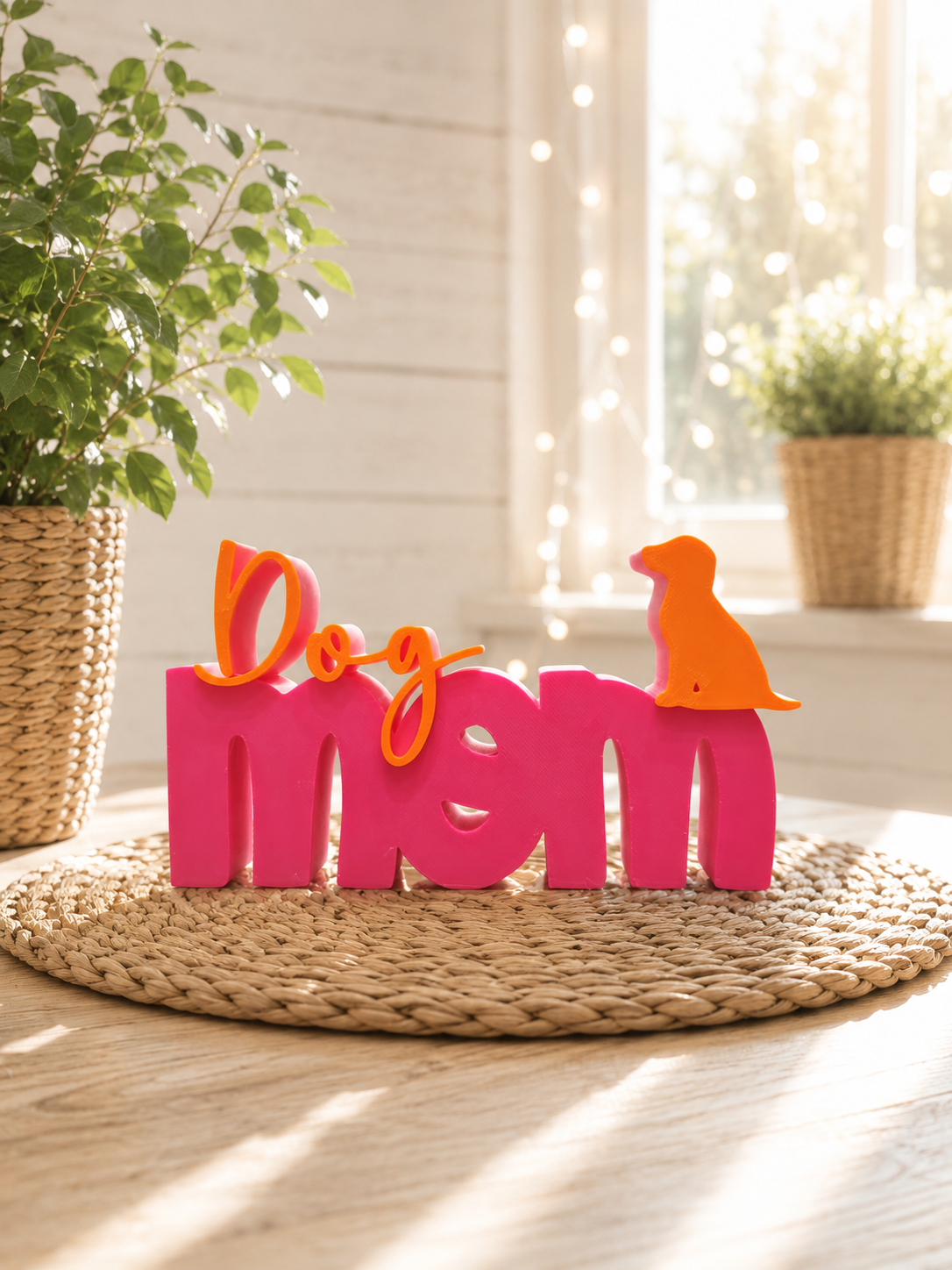 Cat | Dog - Dad | Mom – moderner Schriftzug | freie Farbwahl