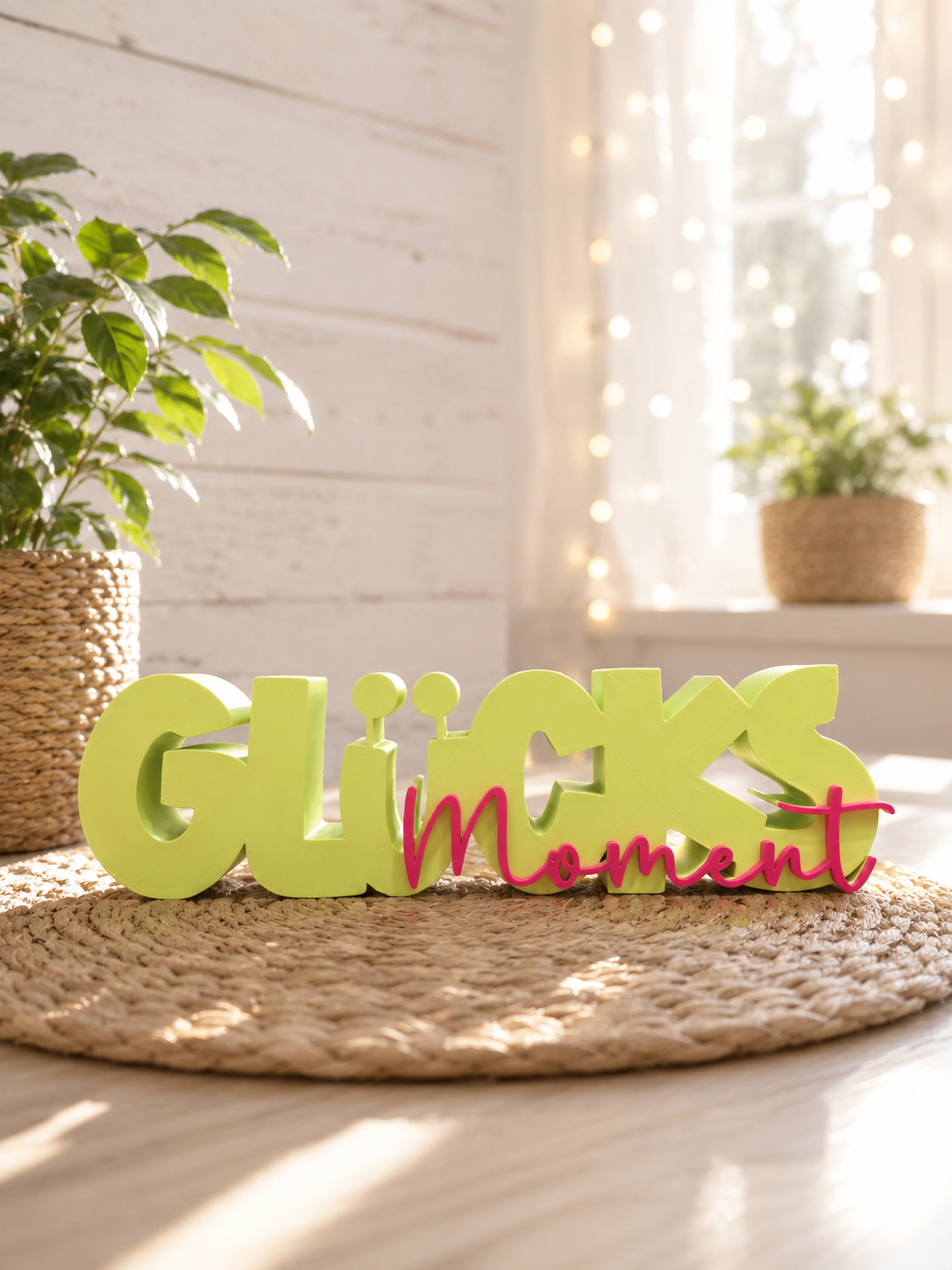 Schriftzug Glücksmoment von CozyLabs Design
