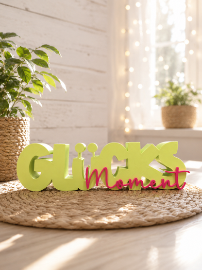Schriftzug Glücksmoment von CozyLabs Design