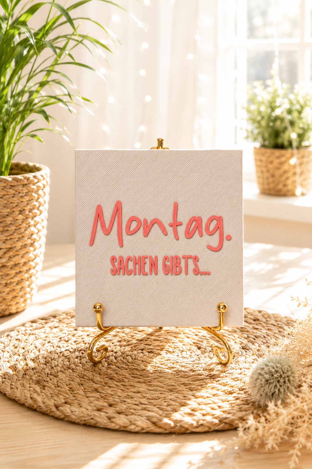 Magnetrahmen-Inlet „Montag. Sachen gibts“