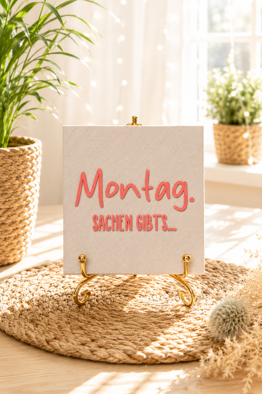 Magnetrahmen-Inlet „Montag. Sachen gibts“