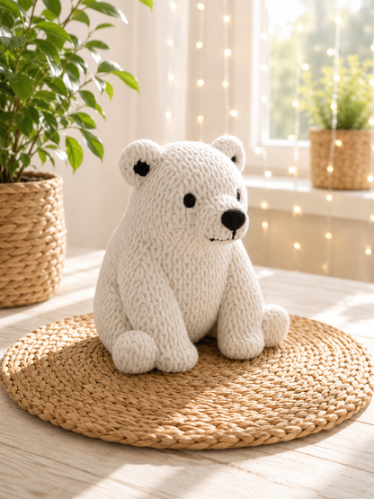 Eisbär-Figur in Strickoptik von CozyLabs Design
