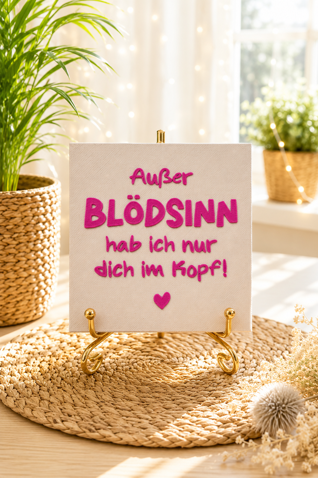 Magnetrahmen-Inlet „Außer Blödsinn hab ich nur dich im Kopf“