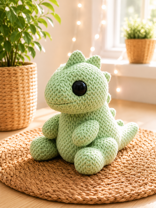 Baby-Dino in Strickoptik von CozyLabs Design