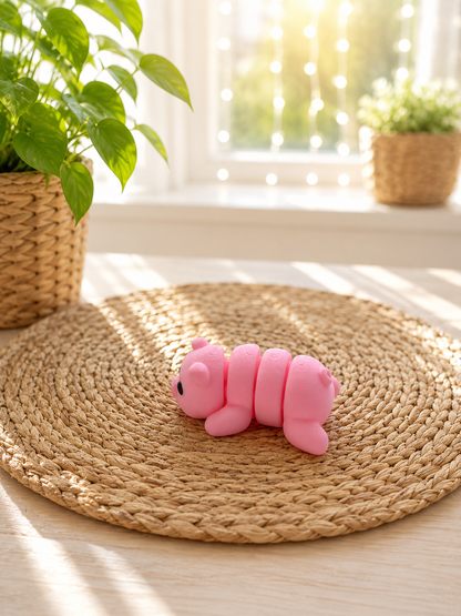Snuggliez Baby Schwein – bewegliche Flexi-Figur als kleiner Glücksbringer von CozyLabs Design