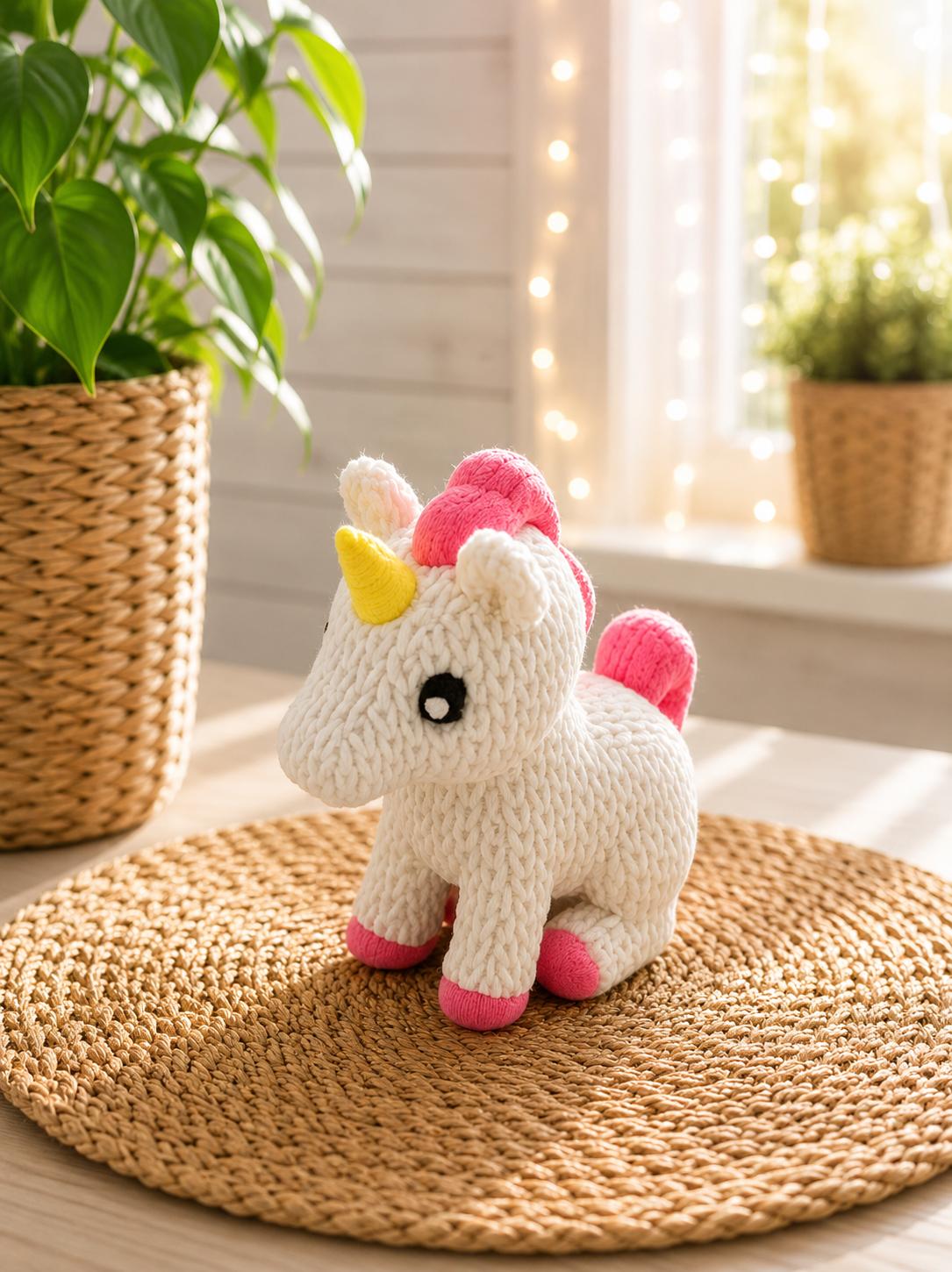 Einhorn-Miniatur mit pinker Mähne von CozyLabs Design