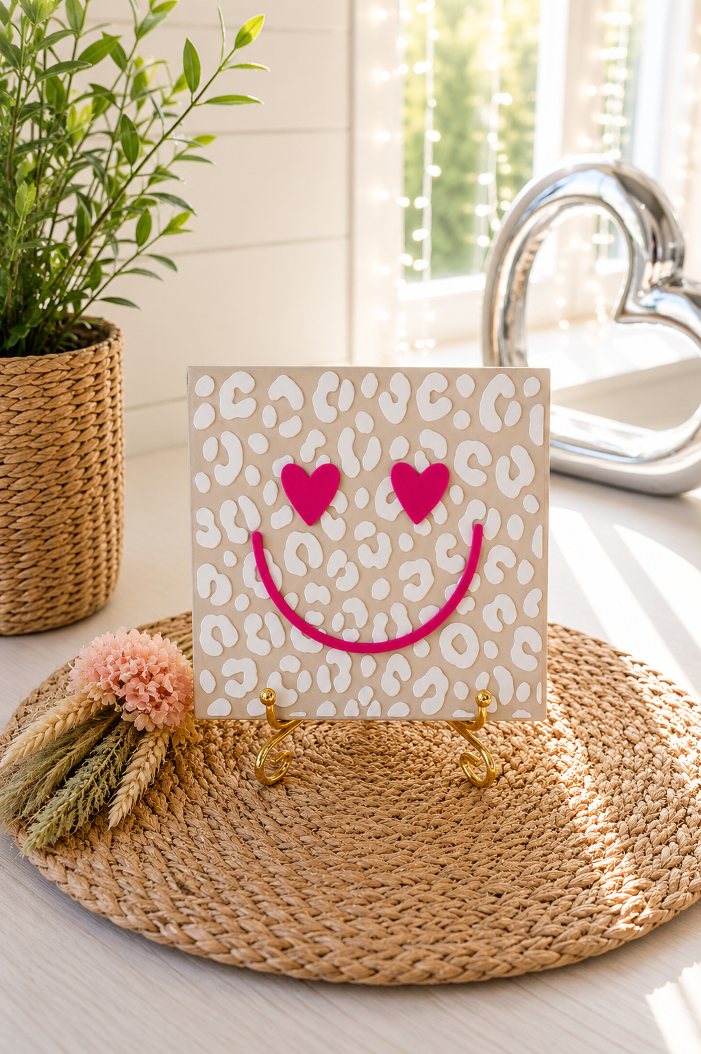 Sprüchekachel „Leo Smiley“ von CozyLabs Design