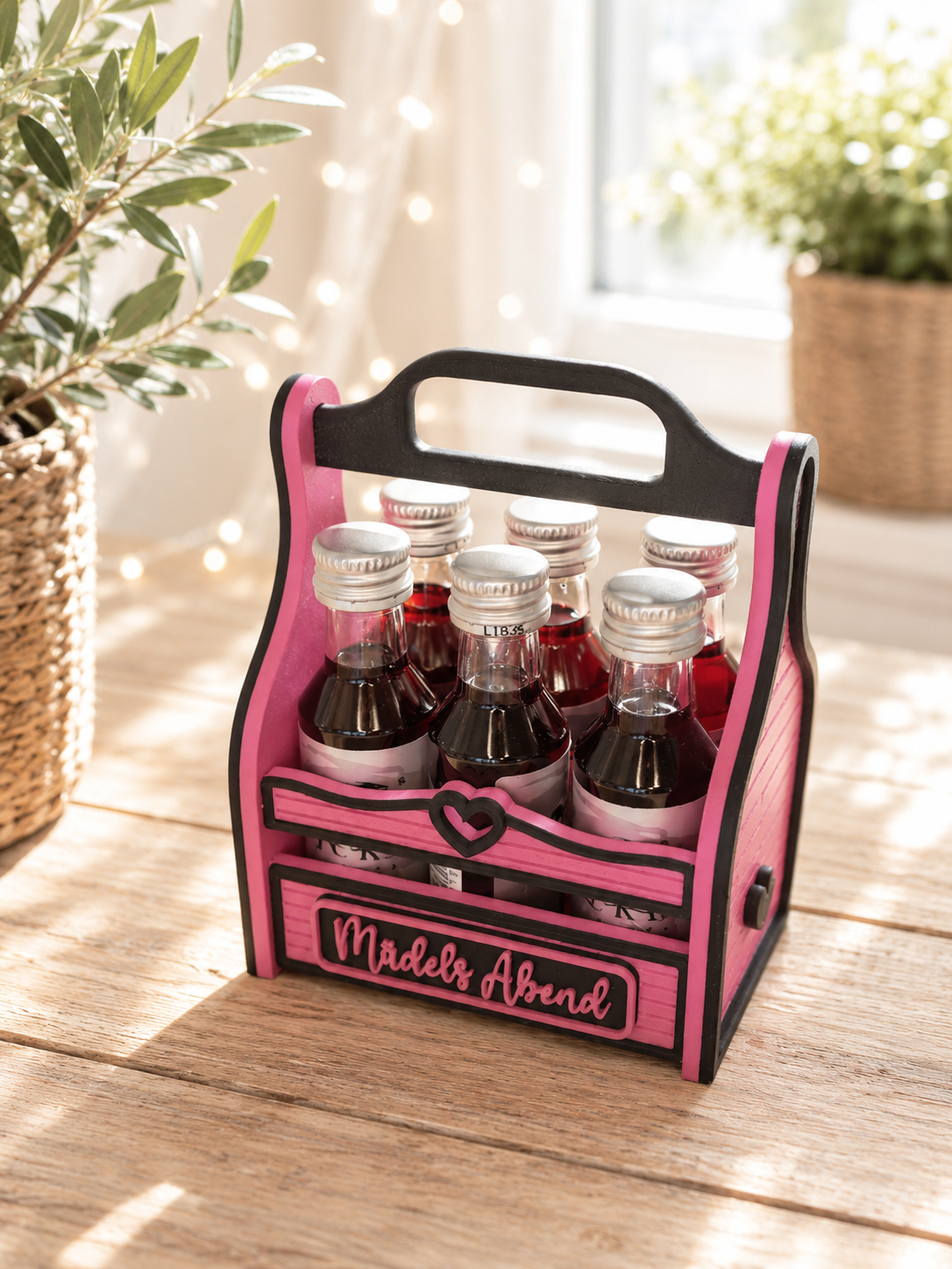 Schnapskorb für 6 Fläschchen als Geschenkidee von CozyLabs Design