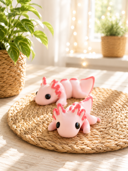 Snuggliez Baby Axolotl – bewegliche Flexi-Figur für kleine Meeresfans von CozyLabs Design