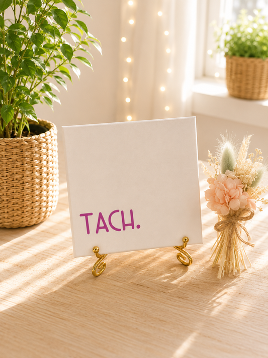 Sprüchekachel „Tach.“ von CozyLabs Design