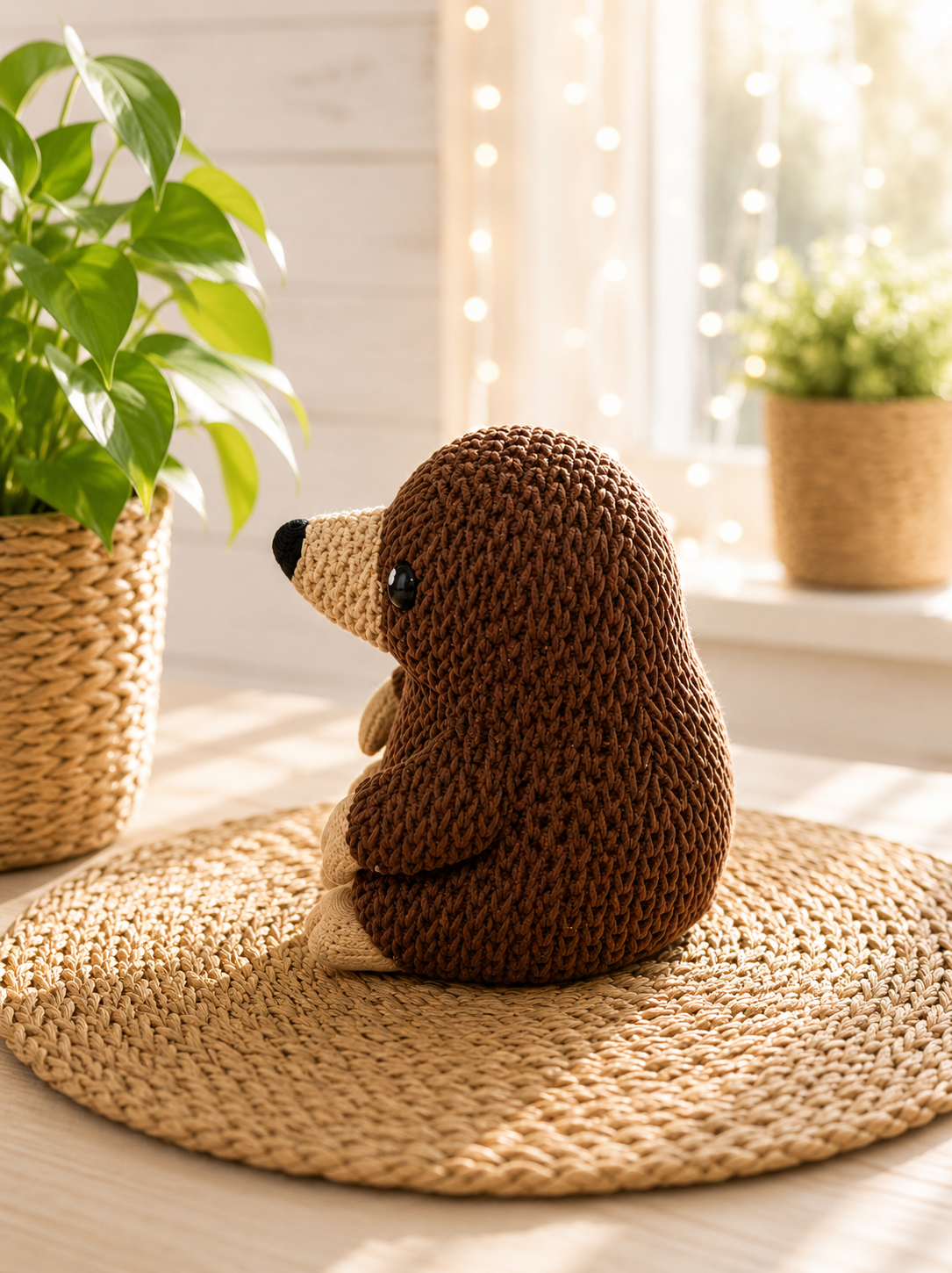 Niedlicher Maulwurf in Strickoptik – 3D-gedruckte Deko von CozyLabs Design
