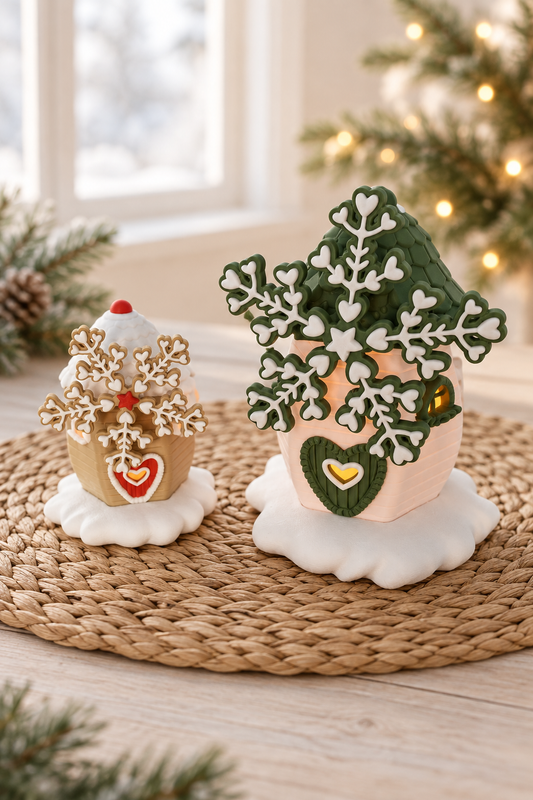 Zauberhafte Weihnachts-Windmühle – Drehbares Windrad, LED-fähig, magisch dekorieren in Oliv oder Rot, Winterdeko, 13 cm