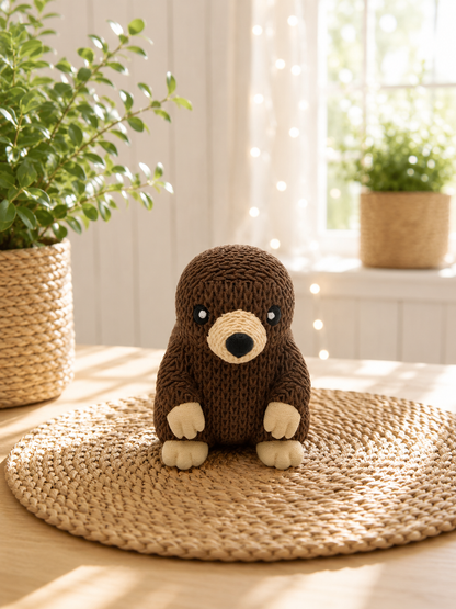 Maulwurf-Figur im Kawaii-Stil von CozyLabs Design