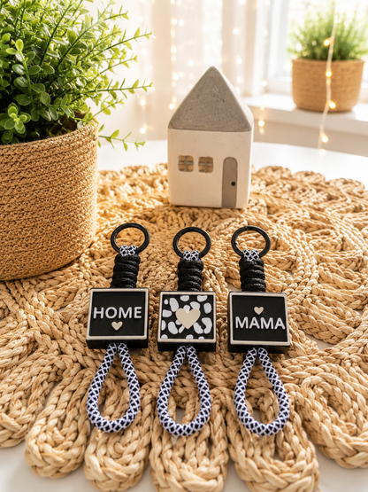 Schlüsselanhänger Familie – kleines Geschenk für Mama, Papa, Oma, Opa & Lieblingsmenschen