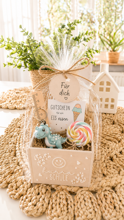 Geschenkbox zur Einschulung – kleine Stiftebox | freie Farbwahl