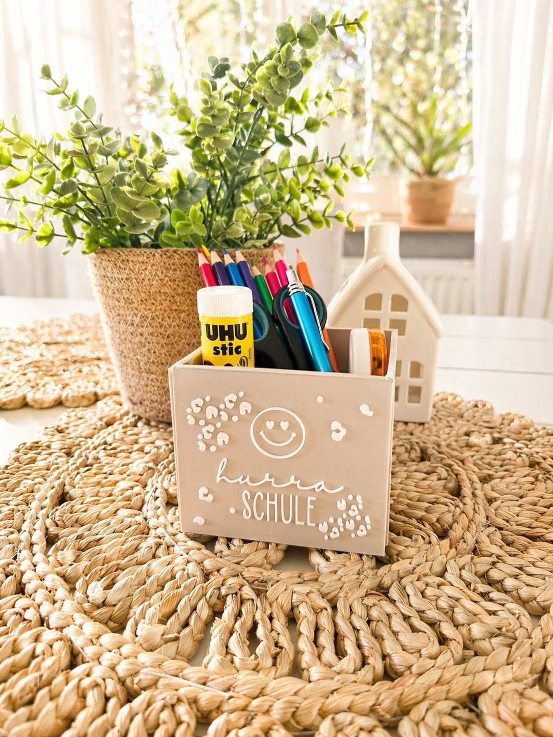 Geschenkbox zur Einschulung – kleine Stiftebox| freie Farbwahl