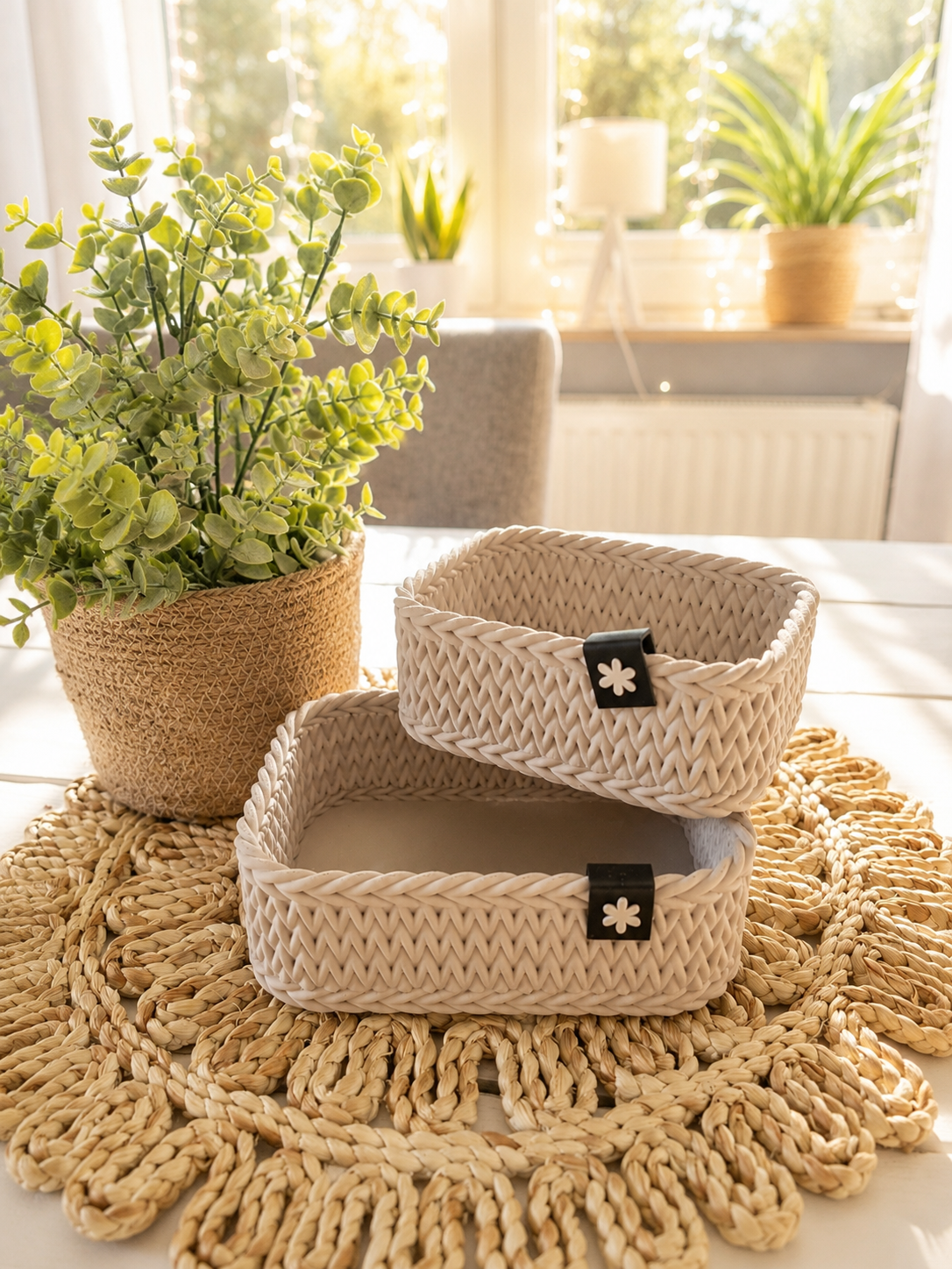 Dekokorb in Flechtoptik – Aufbewahrungskorb in groß oder klein, freie Farbwahl, von CozyLabs Design