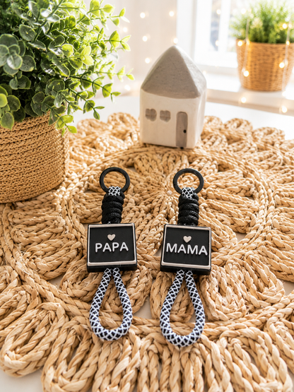 Schlüsselanhänger Familie – kleines Geschenk für Mama, Papa, Oma, Opa & Lieblingsmenschen