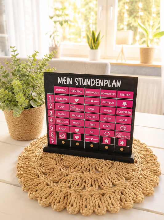 Magnetischer Stundenplan mit Clips – zauberhafte Schulorganisation fürs Kinderzimmer