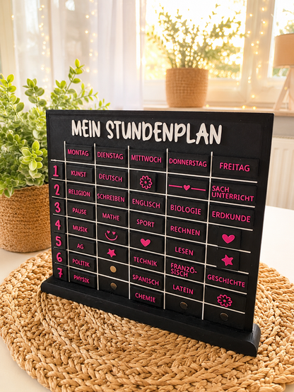 Magnetischer Stundenplan mit Clips – zauberhafte Schulorganisation fürs Kinderzimmer
