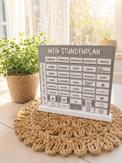 Magnetischer Stundenplan mit Clips – zauberhafte Schulorganisation fürs Kinderzimmer