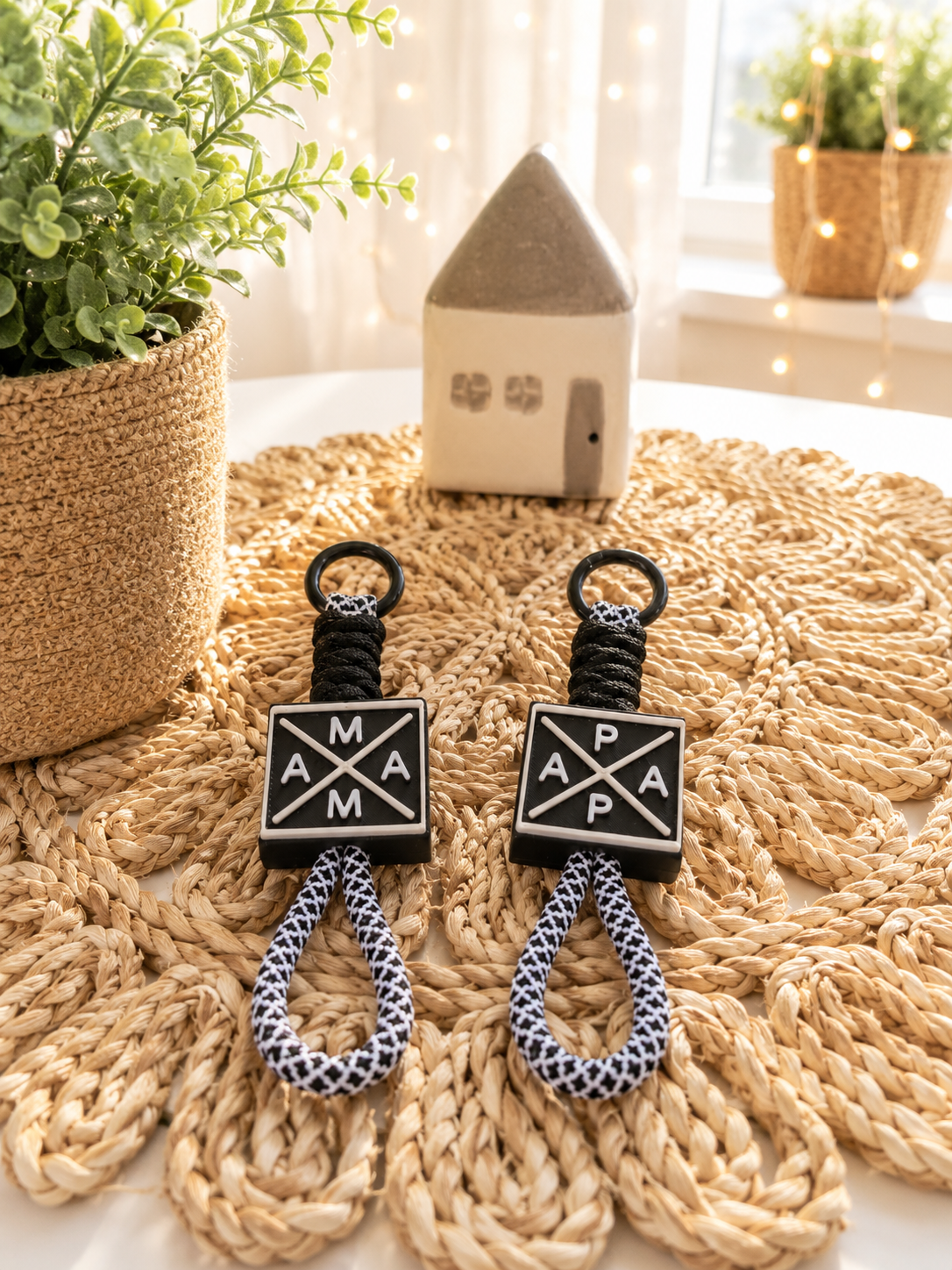 Schlüsselanhänger Familie – kleines Geschenk für Mama, Papa, Oma, Opa & Lieblingsmenschen