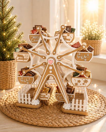 Riesenrad Weihnachtswelt – 3D-gedruckte Deko für Naschereien & festliche Stimmung