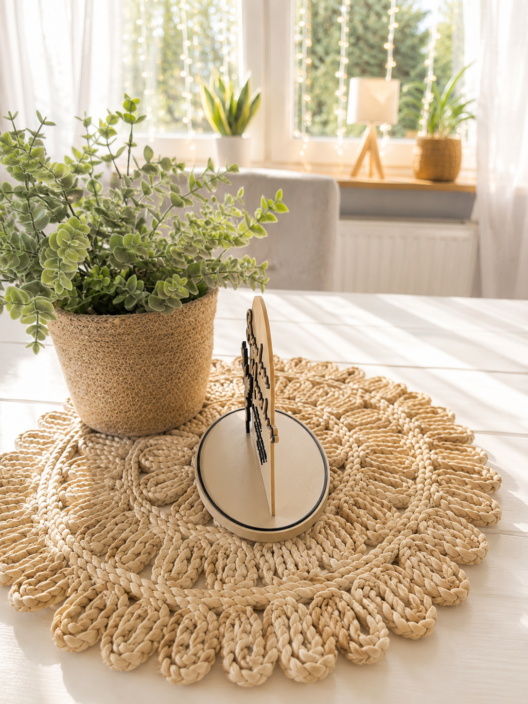 Aufsteller „Besondere Menschen“ – dekorativer Spruchaufsteller mit Blumenmotiv