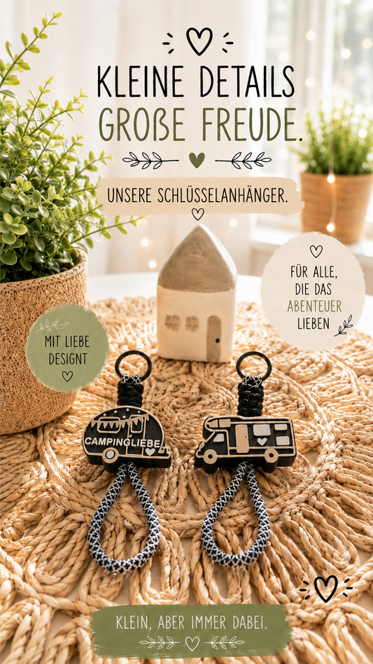 Camping Schlüsselanhänger | Wohnmobil, Wohnwagen | Campingliebe