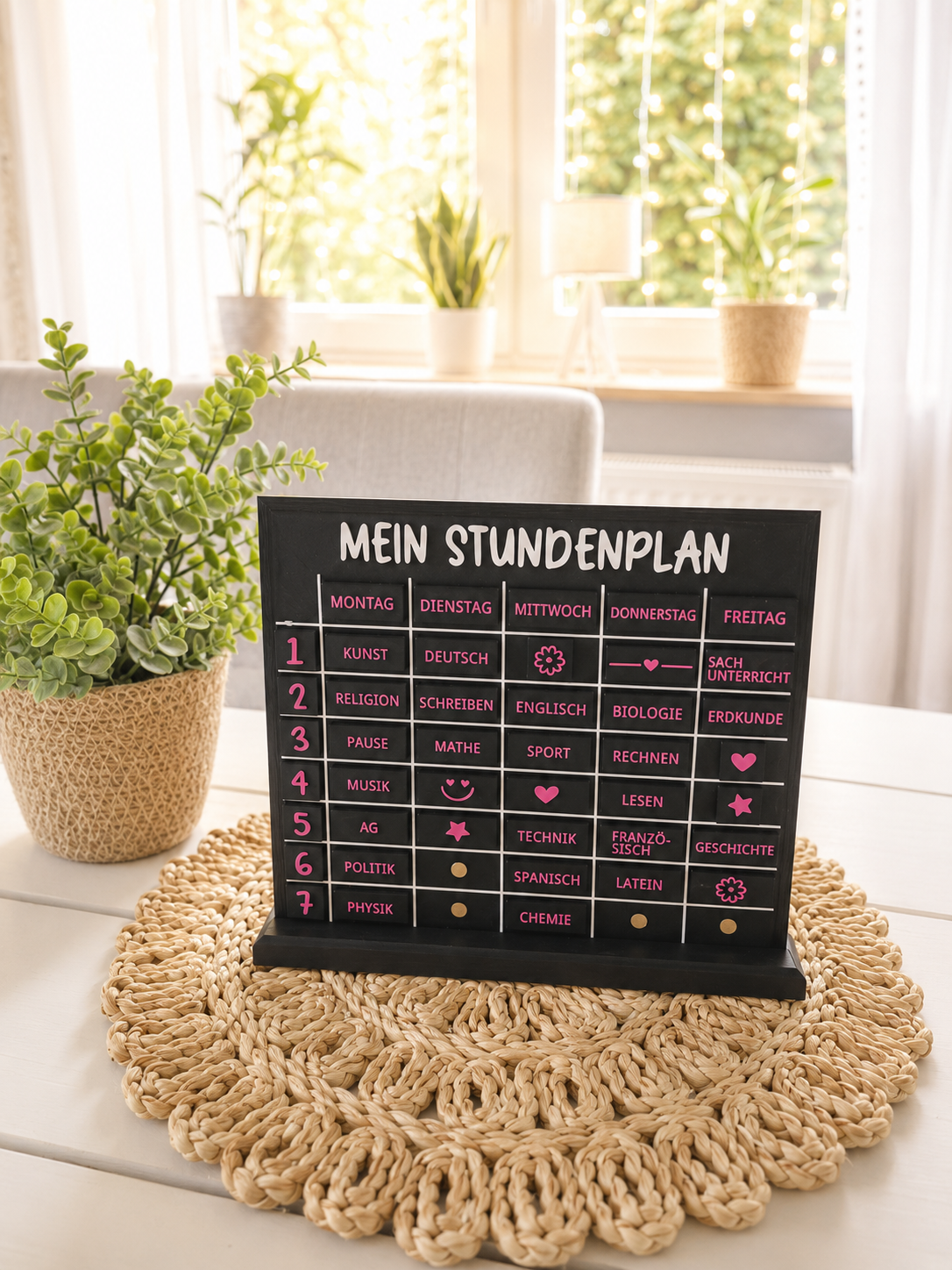 Magnetischer Stundenplan mit Clips – zauberhafte Schulorganisation fürs Kinderzimmer
