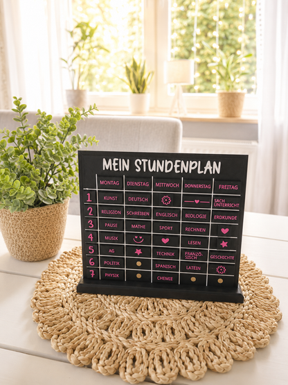 Magnetischer Stundenplan mit Clips – zauberhafte Schulorganisation fürs Kinderzimmer