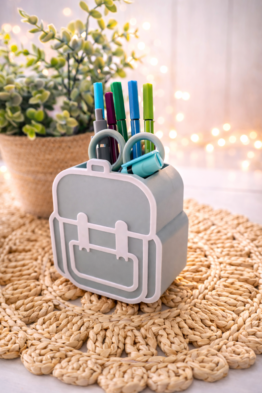 Schulranzen Stiftebox – Einschulung Geschenk mit Wunschfarbe | endlich Schulkind | Schreibtisch Organizer Kinder ✏️
