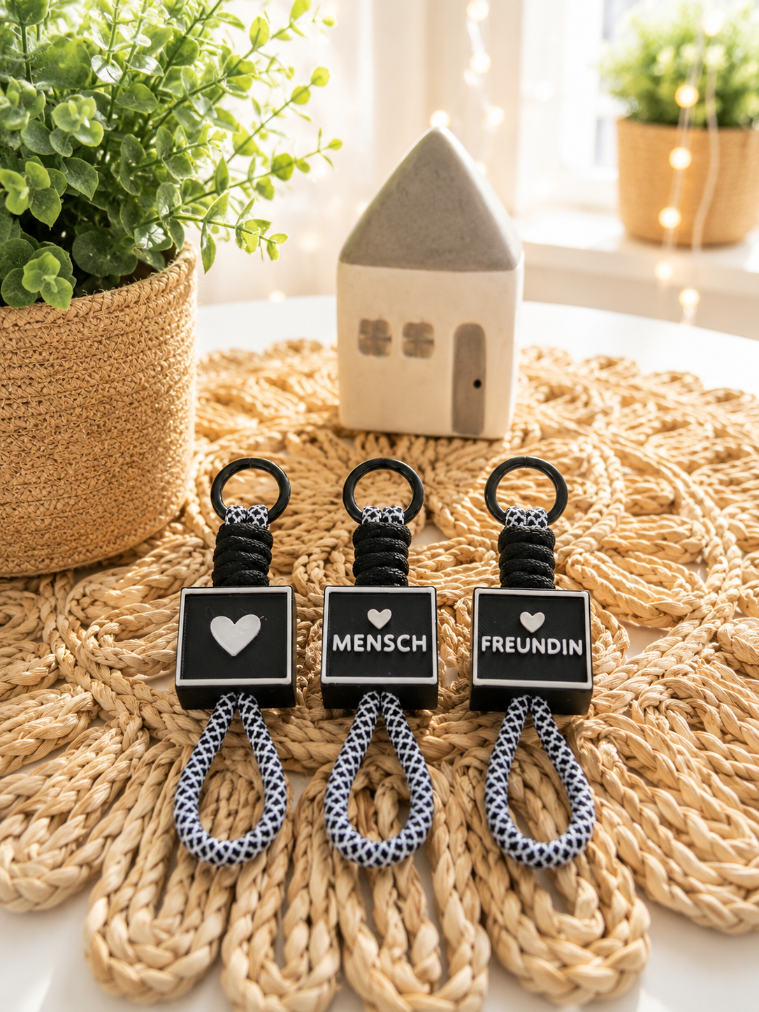 Schlüsselanhänger Familie – kleines Geschenk für Mama, Papa, Oma, Opa & Lieblingsmenschen