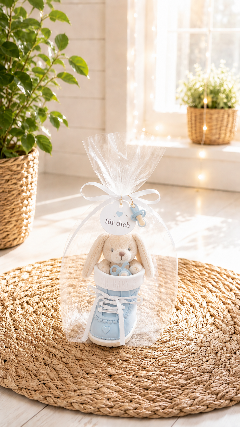 Personalisierter Babyschuh mit Namen oder Boy/Girl – Geschenk zur Geburt in 2 Größen