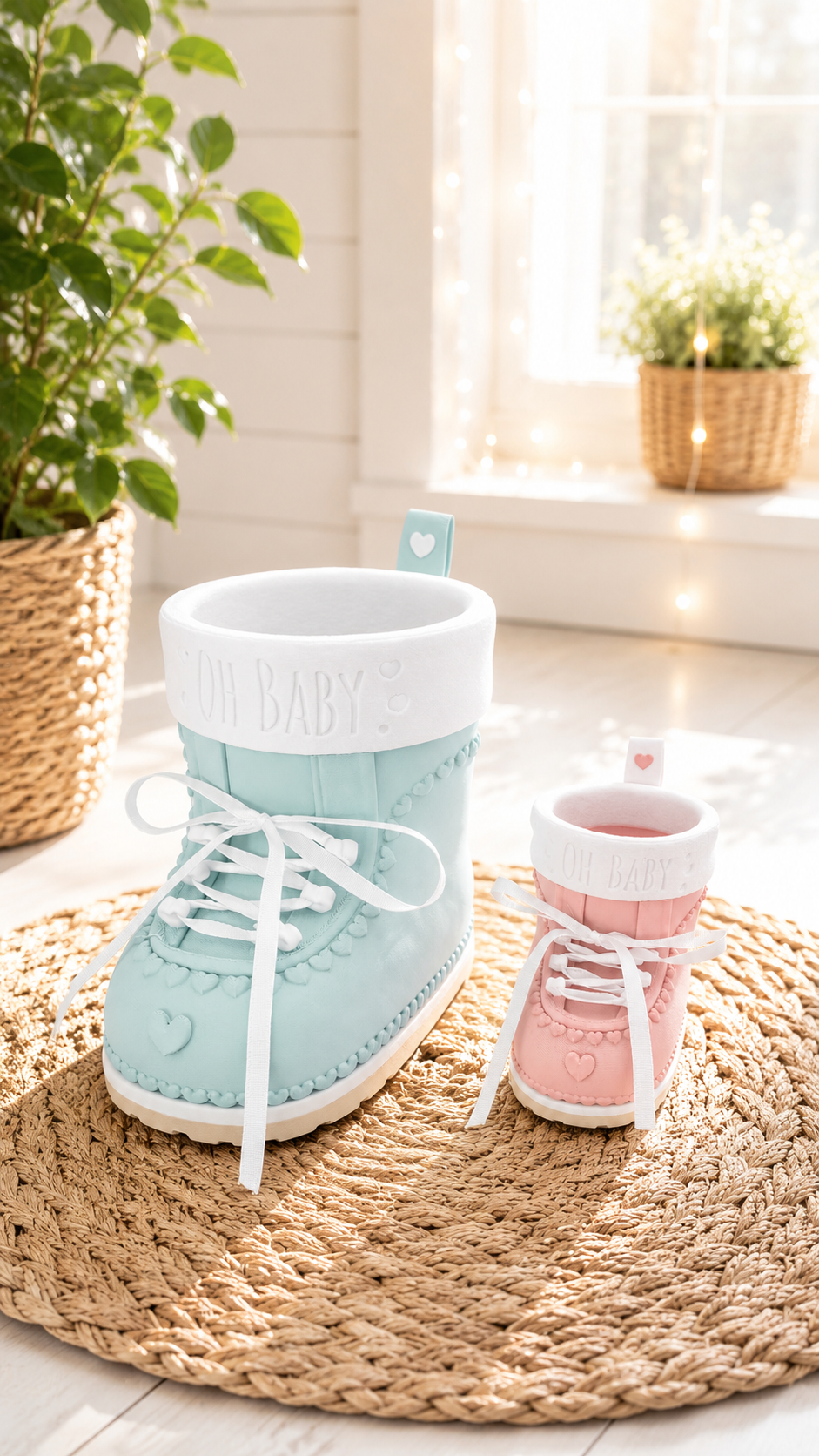 Personalisierter Babyschuh mit Namen oder Boy/Girl – Geschenk zur Geburt in 2 Größen