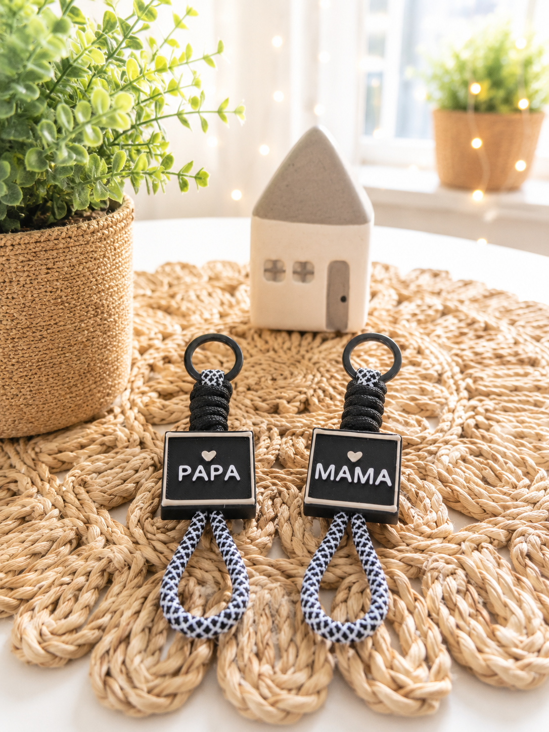 Schlüsselanhänger Familie – kleines Geschenk für Mama, Papa, Oma, Opa & Lieblingsmenschen