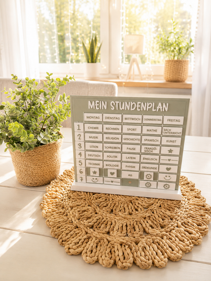 Magnetischer Stundenplan mit Clips – zauberhafte Schulorganisation fürs Kinderzimmer