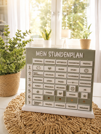 Magnetischer Stundenplan mit Clips – zauberhafte Schulorganisation fürs Kinderzimmer