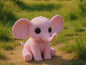 Kleiner Elefant in Strickoptik  liebevolle Miniaturfigur als Geschenk oder Kinderzimmer-Deko
