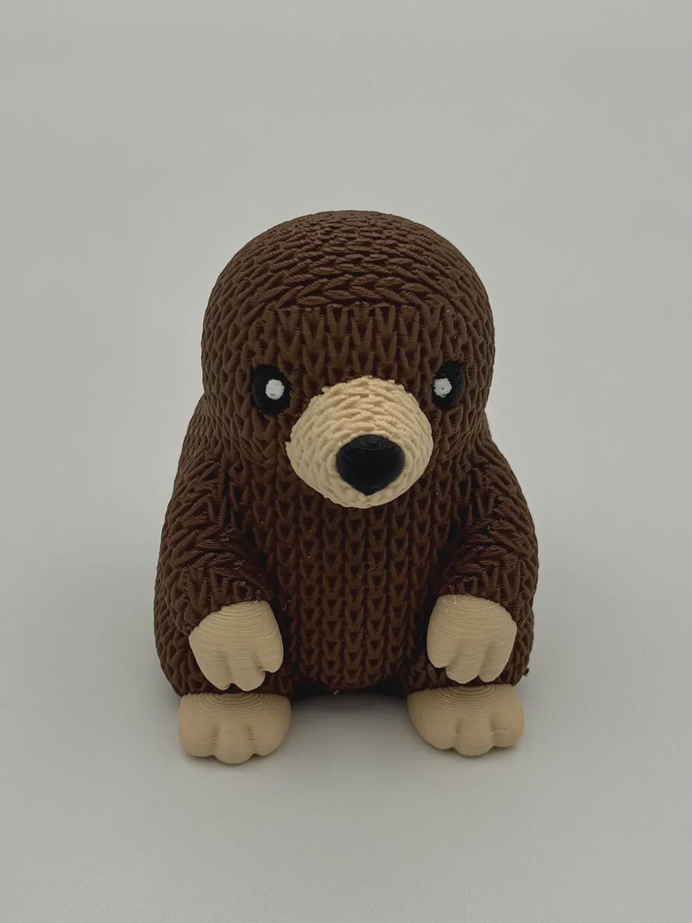 Niedlicher Maulwurf in Strickoptik  liebevolle Miniaturfigur