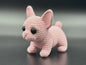 Kleiner Frenchie-Welpe in Strickoptik  süße Miniaturfigur als Deko oder Geschenk für Hundefans