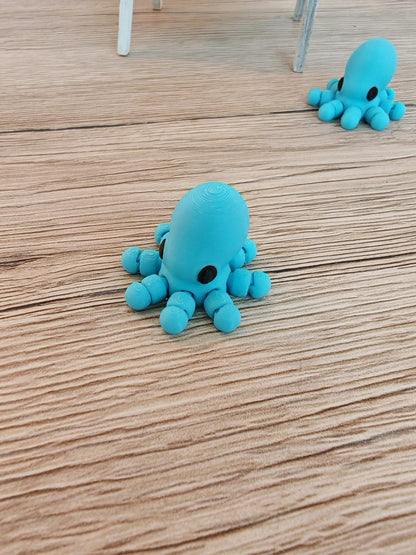 Snuggliez "Baby Oktopus"  Bewegliche Mini-Flexi-Figur (3D-gedruckt) | Fidget-Tier zum Sammeln & Verschenken | CozyLabs Design