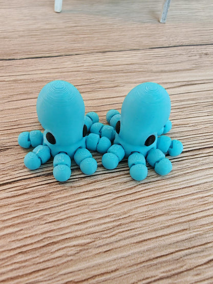 Snuggliez "Baby Oktopus"  Bewegliche Mini-Flexi-Figur (3D-gedruckt) | Fidget-Tier zum Sammeln & Verschenken | CozyLabs Design