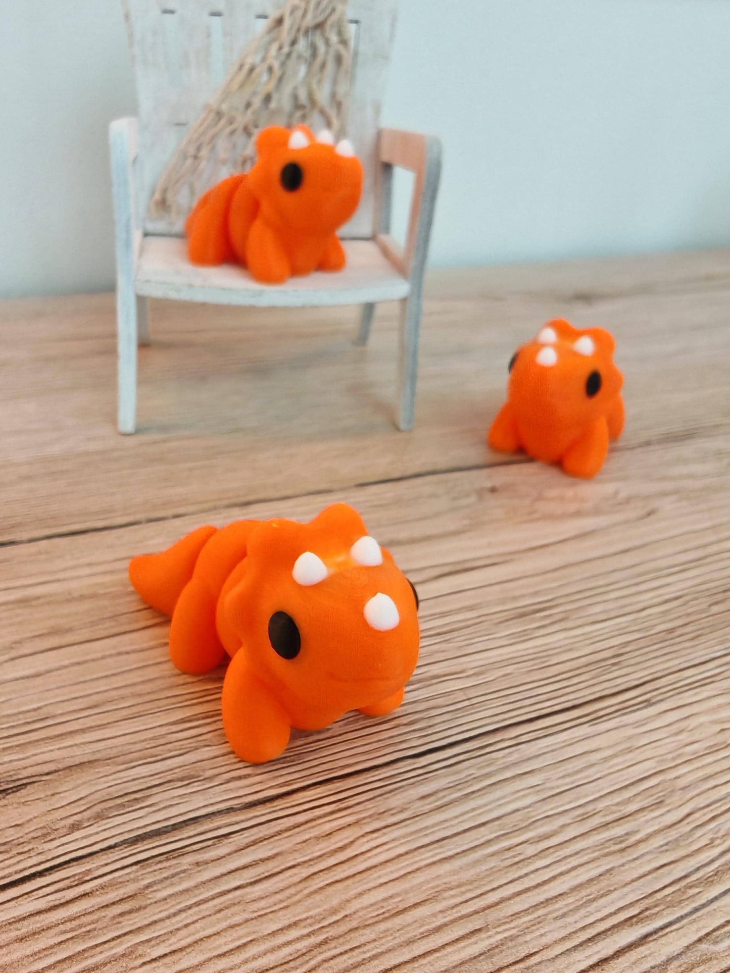 Snuggliez "Baby Triceratops"  Flexi-Figur (3D-gedruckt) | Beweglicher Mini-Dino | Fidget-Tier zum Sammeln | CozyLabs Design
