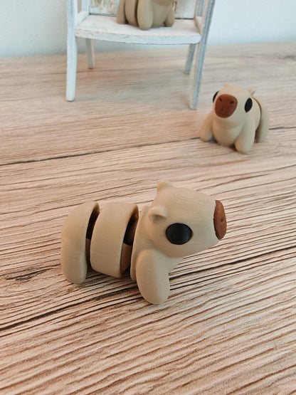 Snuggliez "Baby Capybara"  Bewegliche Flexi-Figur (3D-gedruckt) | Mini Capybara zum Sammeln & Verschenken | CozyLabs Design