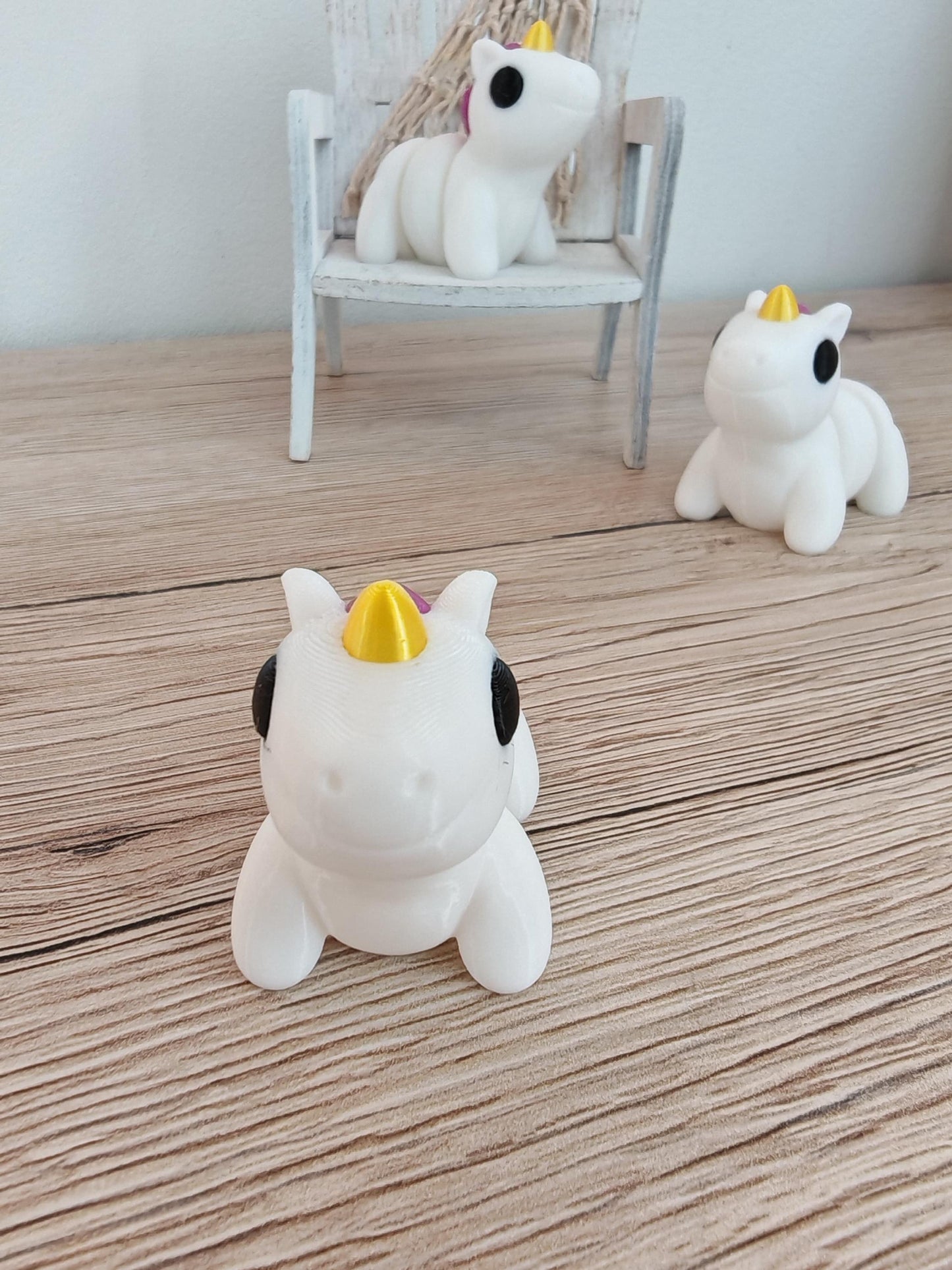 Snuggliez "Baby Einhorn"  Flexi-Figur (3D-gedruckt) | Bewegliches Mini-Fabelwesen | Fidget-Figur zum Sammeln | CozyLabs Design