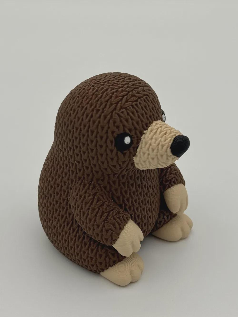 Niedlicher Maulwurf in Strickoptik  liebevolle Miniaturfigur