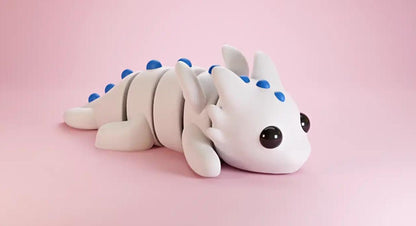 Snuggliez "Baby Drache"  Flexi-Figur (3D-gedruckt) | Beweglich & niedlich | Mini-Drachenfigur zum Sammeln | CozyLabs Design