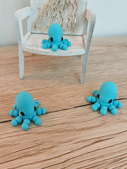 Snuggliez "Baby Oktopus"  Bewegliche Mini-Flexi-Figur (3D-gedruckt) | Fidget-Tier zum Sammeln & Verschenken | CozyLabs Design